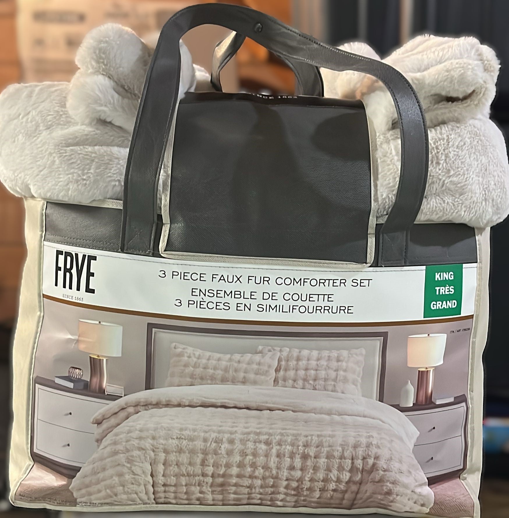 Frye Faux Fur Comforter 3-Piece King