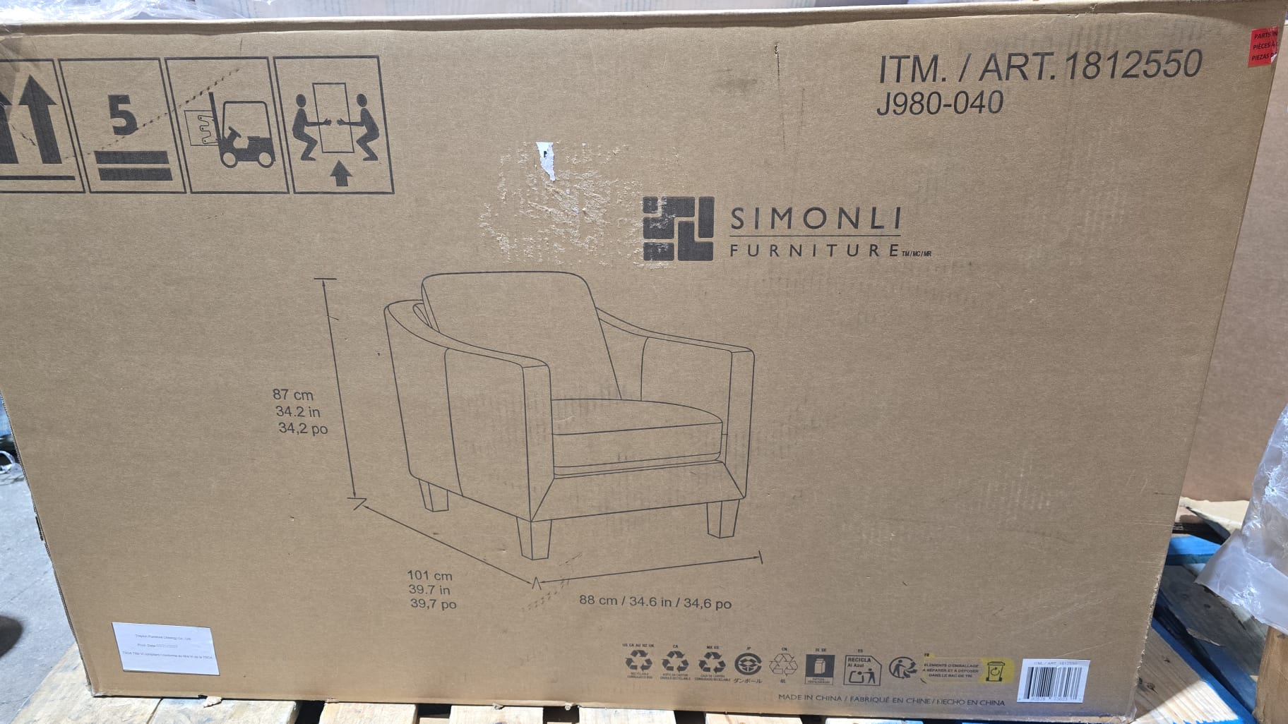 Simon Li – Reagan Top-grain Leather Armchair