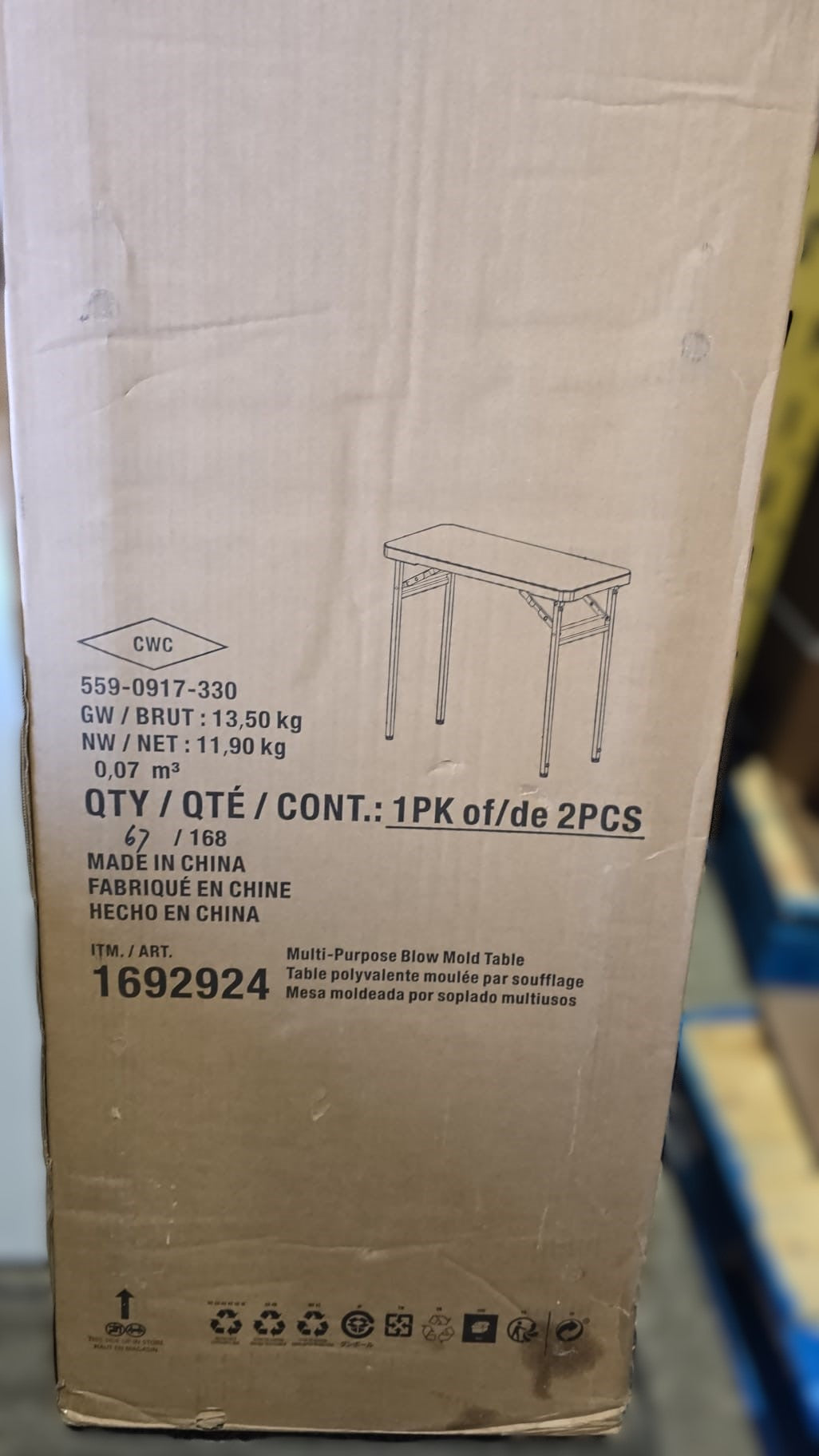Star Elite Heavy Duty Multi-purpose 86.4 cm (2.8 ft.) Folding Table, 2-pack