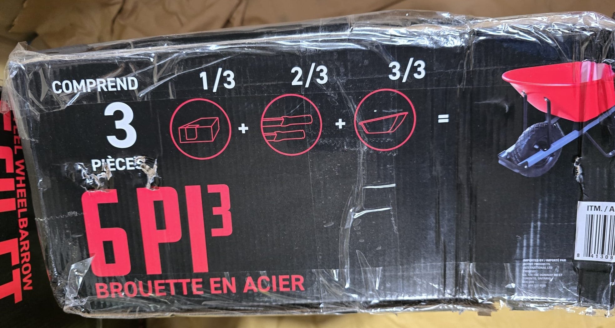 STEEL WHEELBARROW 500LB LOAD WEIGHT