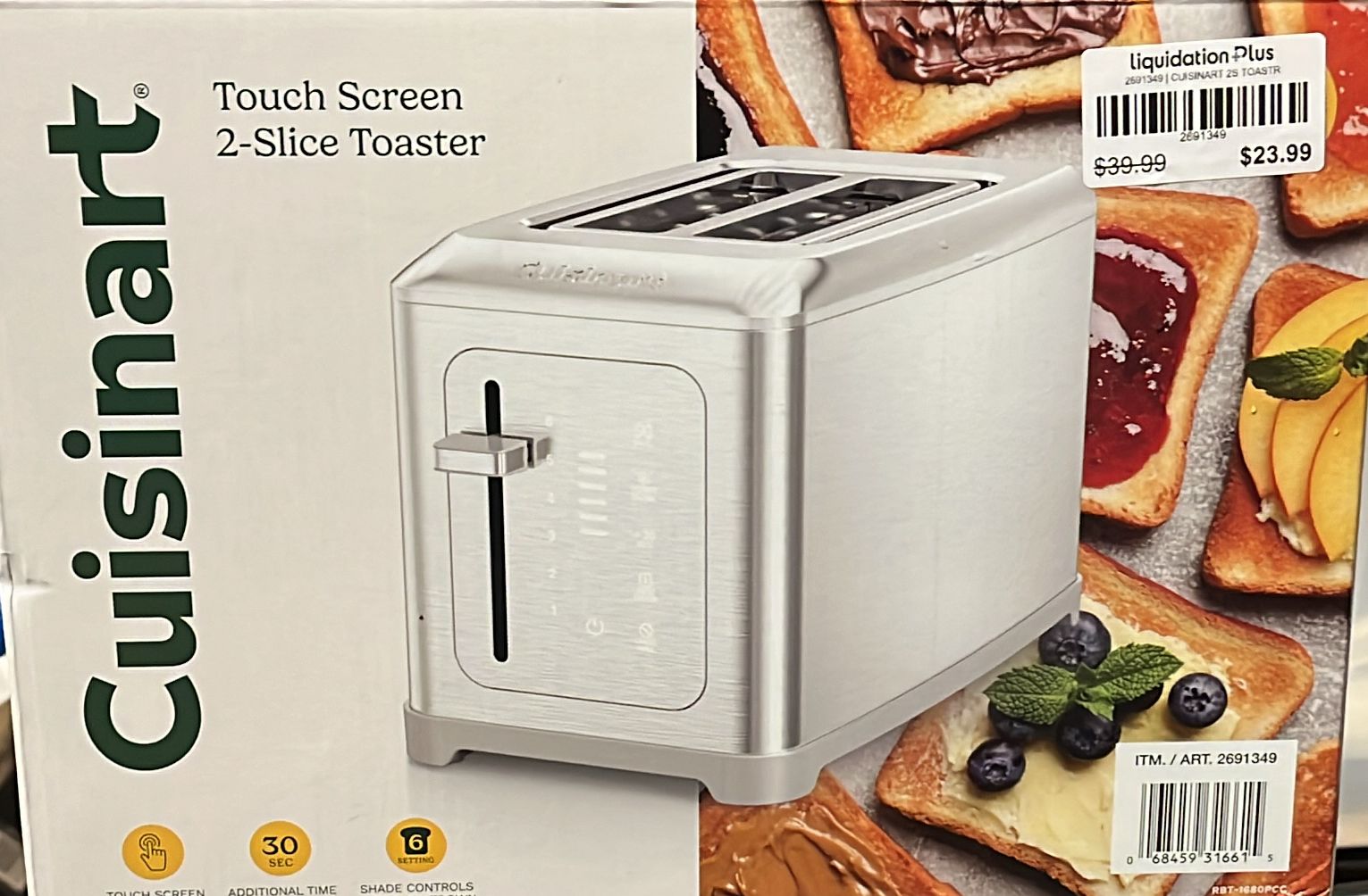 Cuisinart 2 Slice Stainless Touch Screen Digital Toaster
