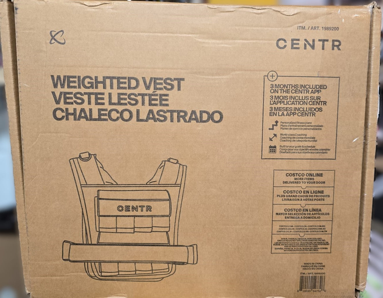 Centr 20 LB Weighted Vest, Adjustable Weight and Fit