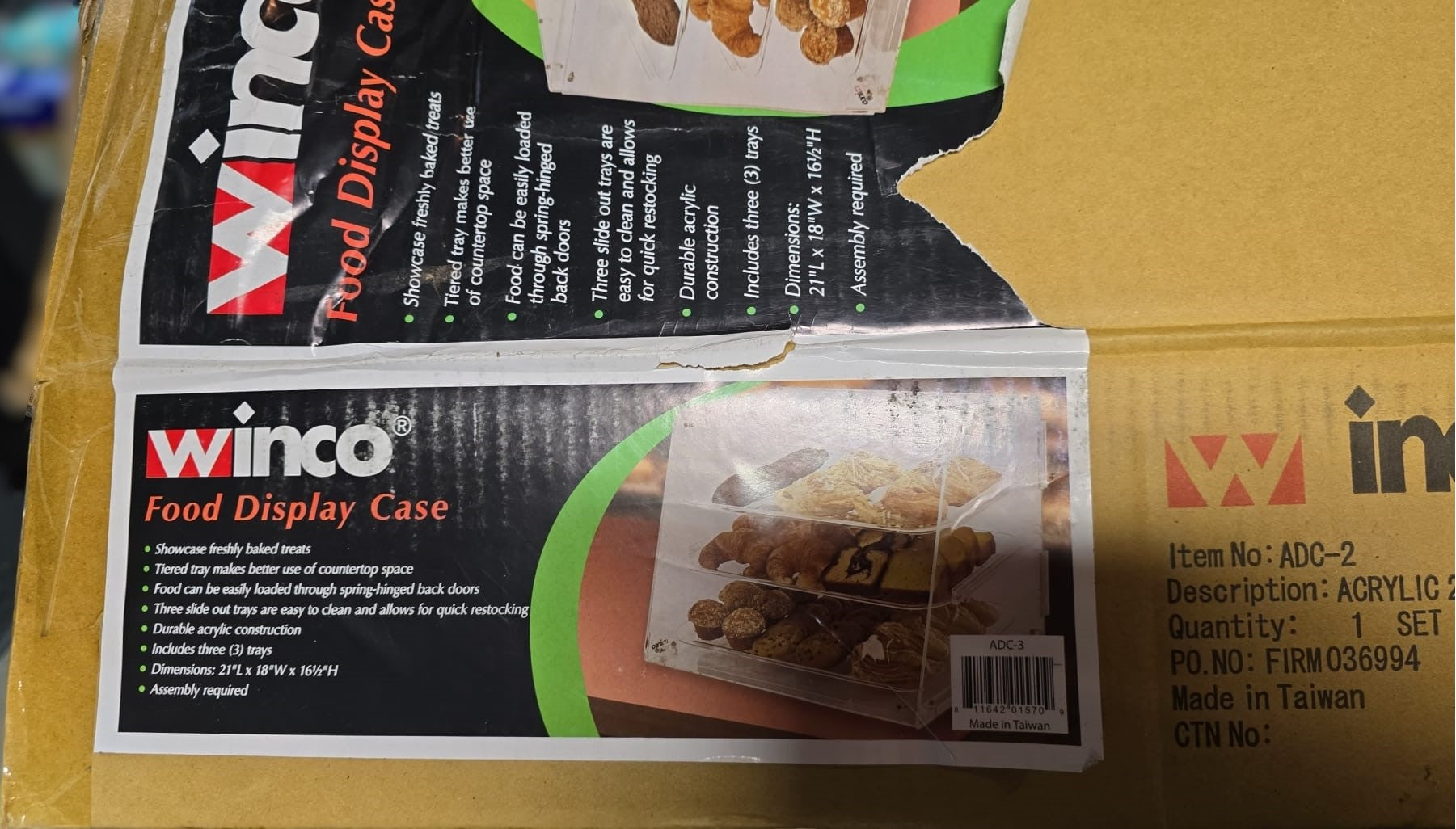 Winco 2-tier Acrylic Display Case