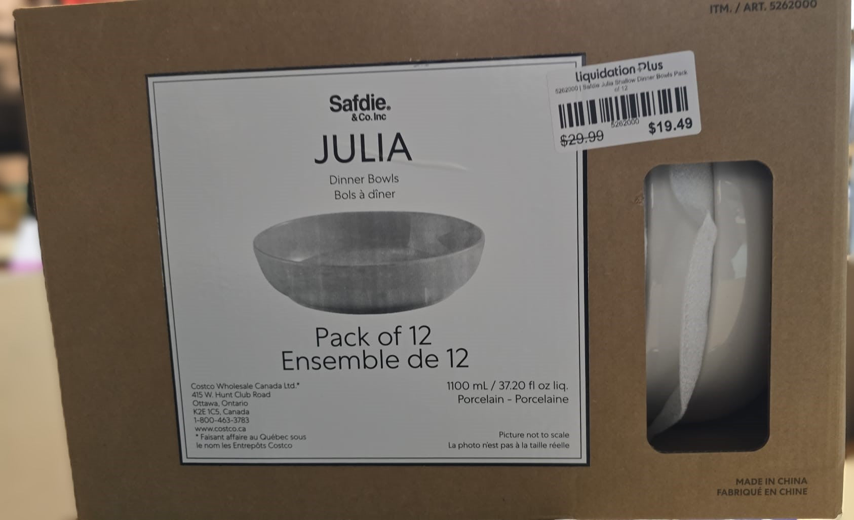 Safdie Julia Shallow Dinner Bowls Pack of 12