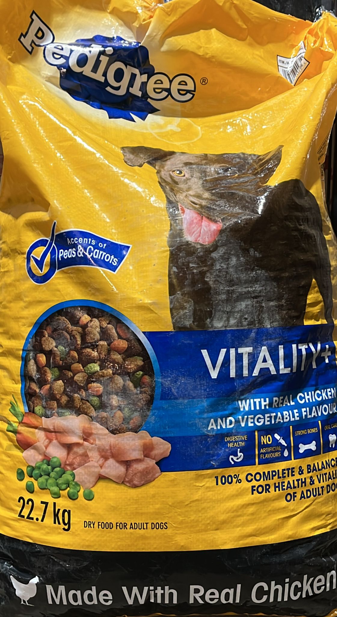 PEDIGREE VITALITY REAL CHICKEN DOG FOOD 22.7 kg