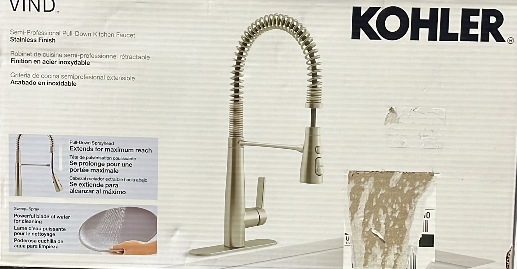 Kohler Vind Semi-Professional Pull-down Kitchen Sink Faucet