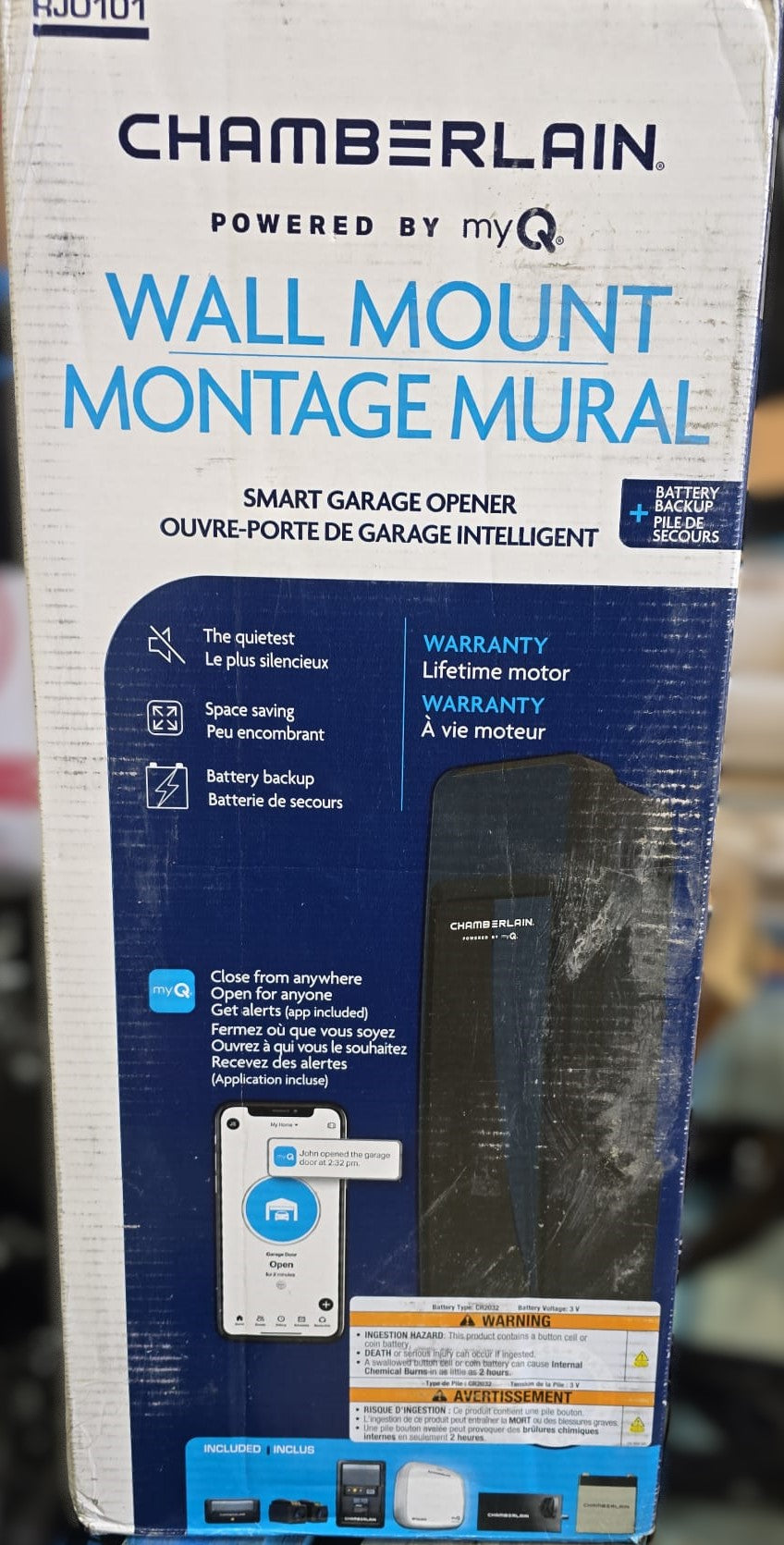 Chamberlain Wallmount Smart Garage Door Opener