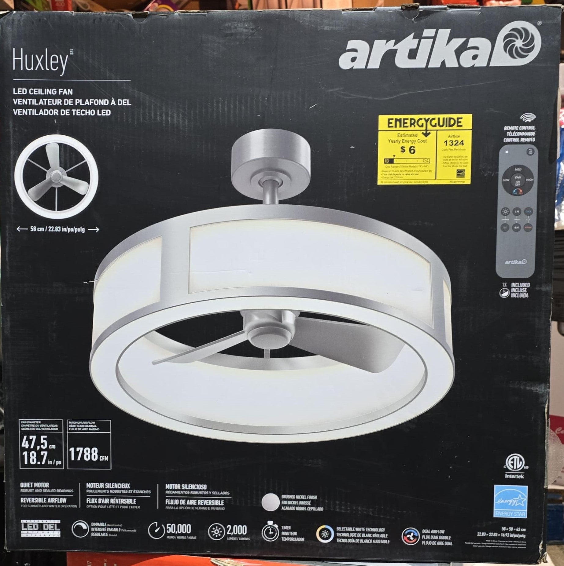 Artika Huxley 23 in. Ceiling Fan