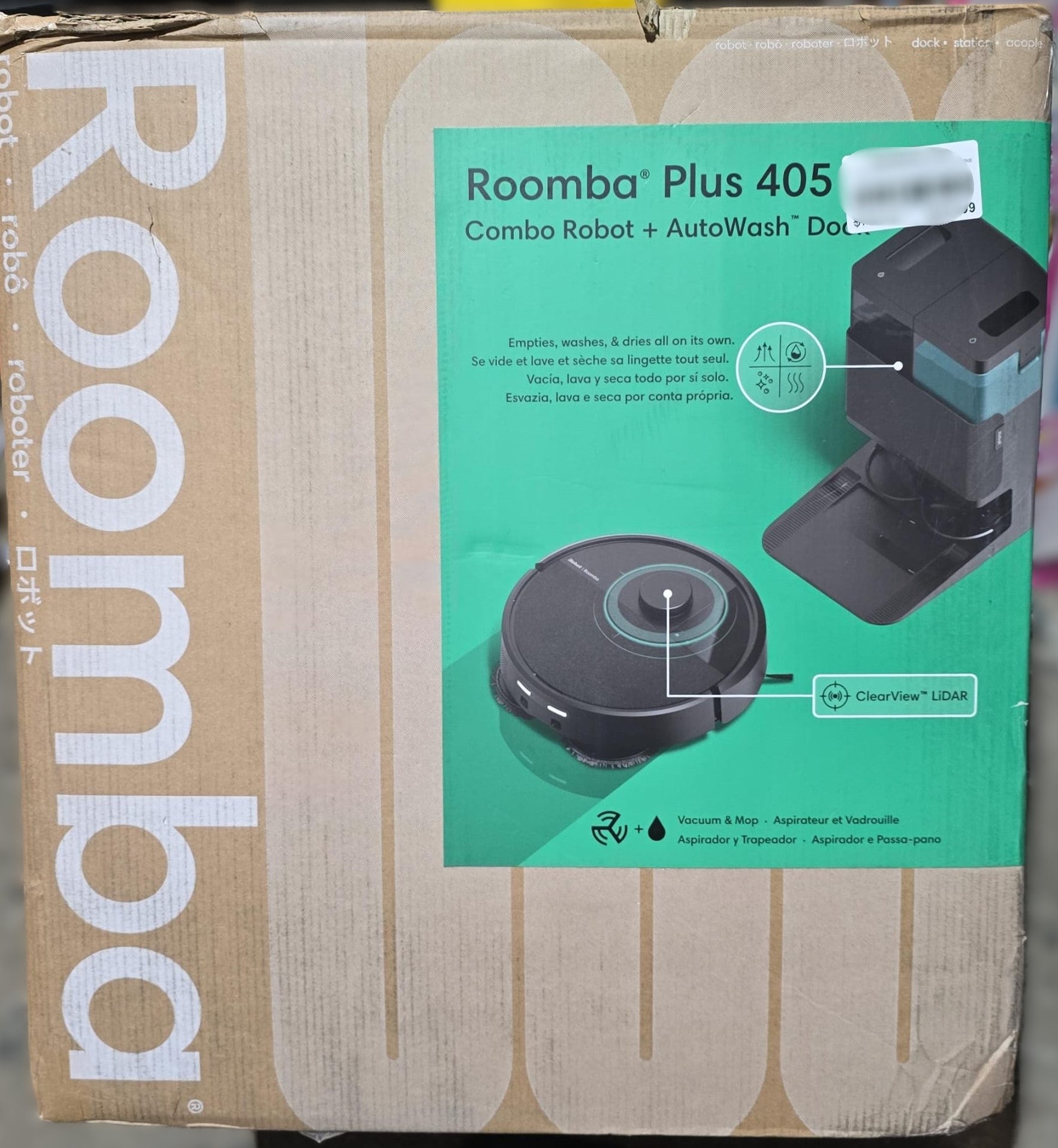 iRobot Roomba Plus 405 Combo Robot and AutoWash Dock Plus Replenishmen