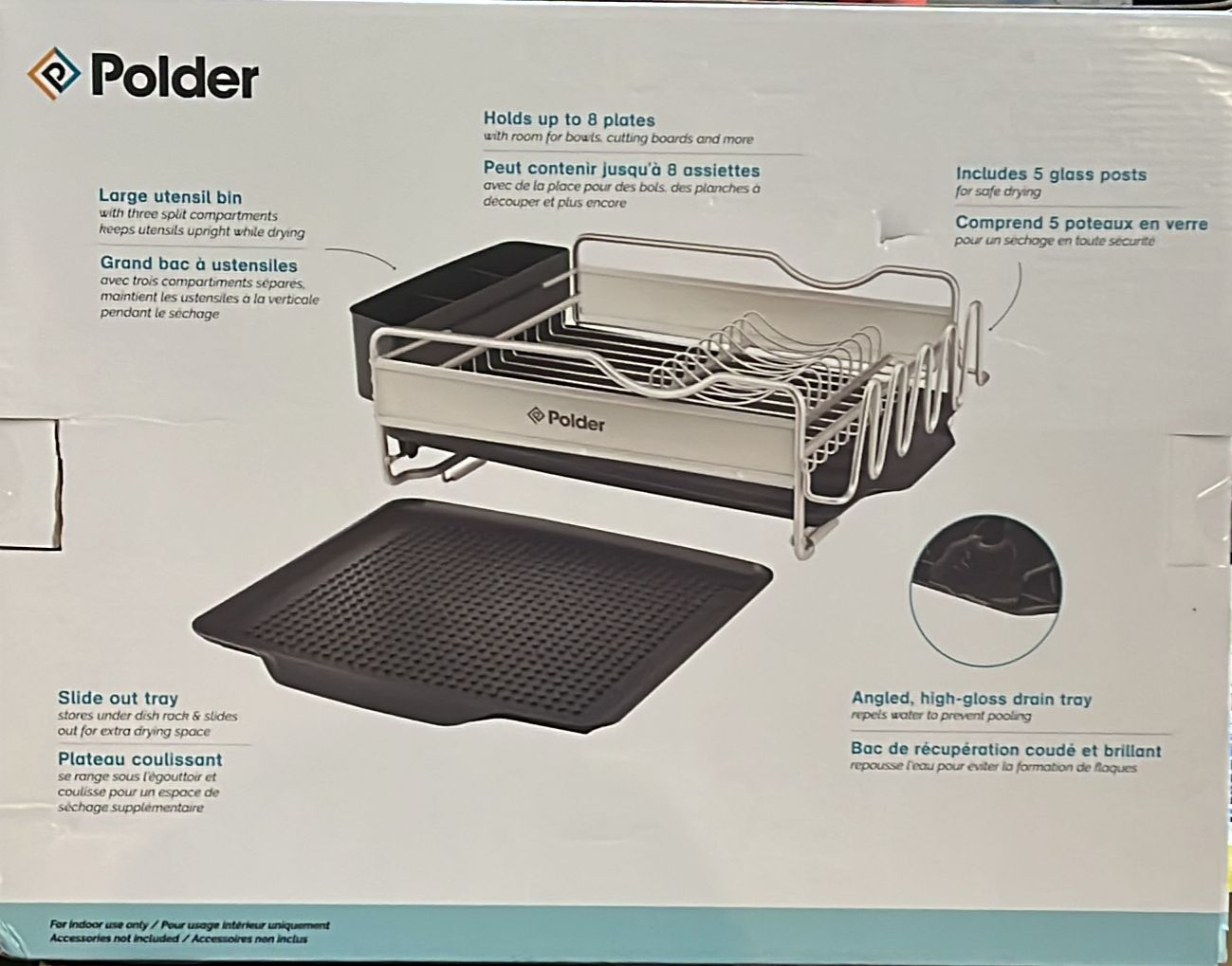 Polder Advantage Aluminum Dish Rack, 4-pieces