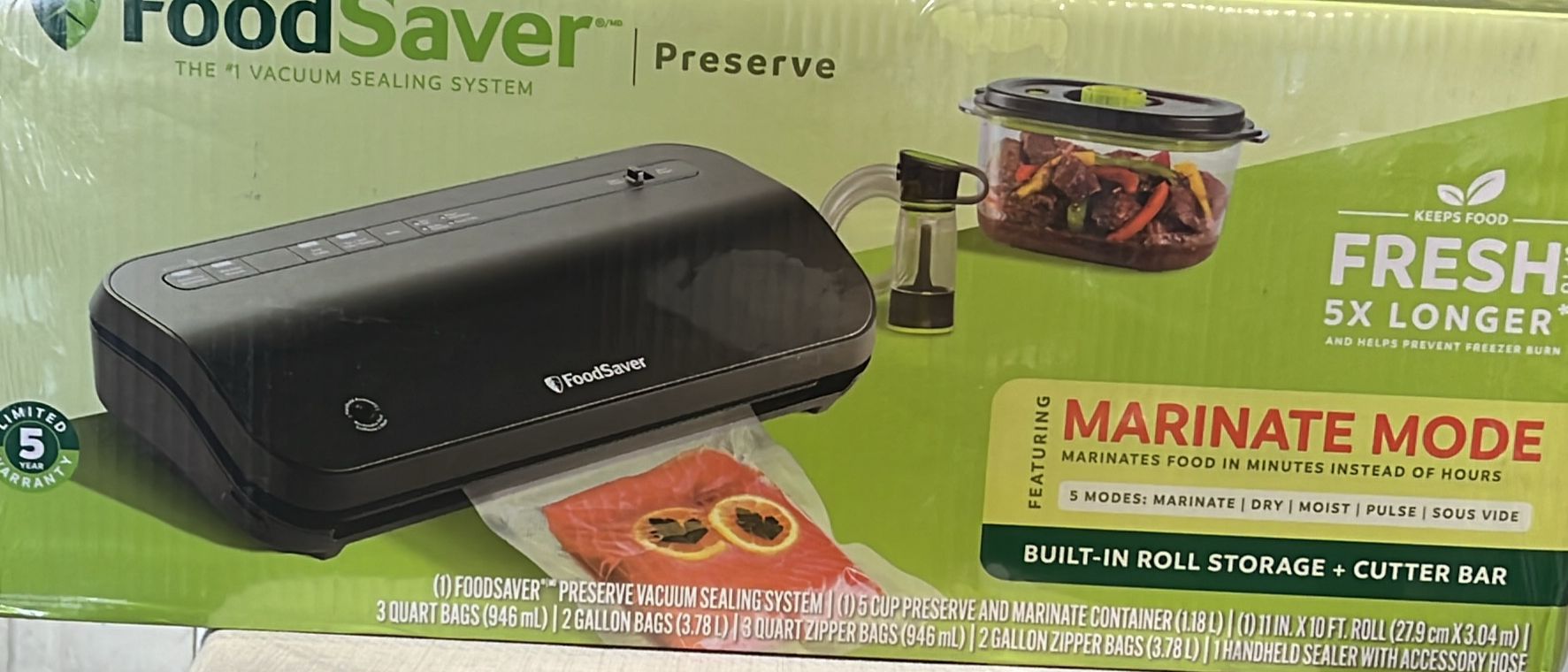 FoodSaver Vacuum Sealer Kit with Bags, Rolls and Marinate Container