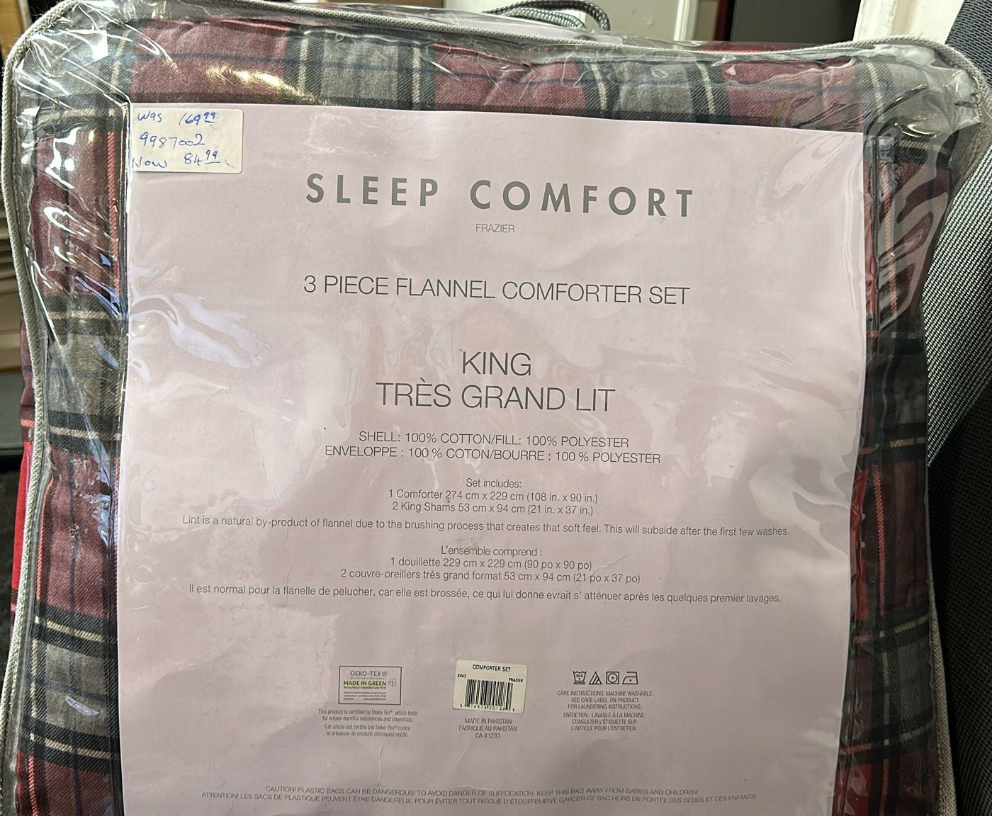 Eddie Bauer Home - Mountain Plaid Scarlet Comforter Set (King)