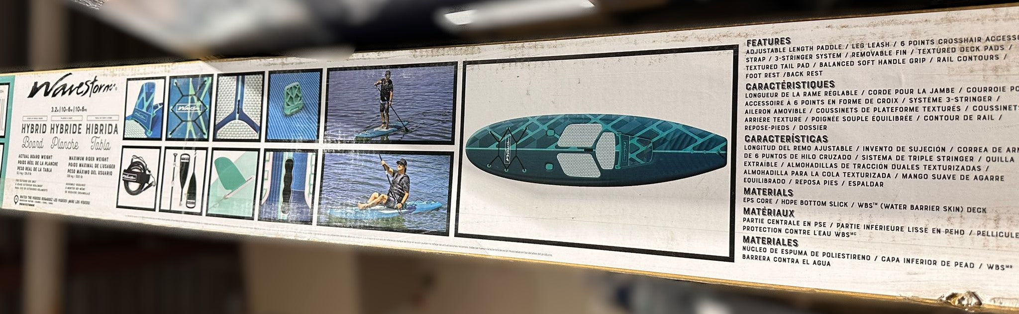 Wavestorm 3.23 m (10 ft 6 in.) Stand Up Paddle Board Hybrid with adjustable paddle