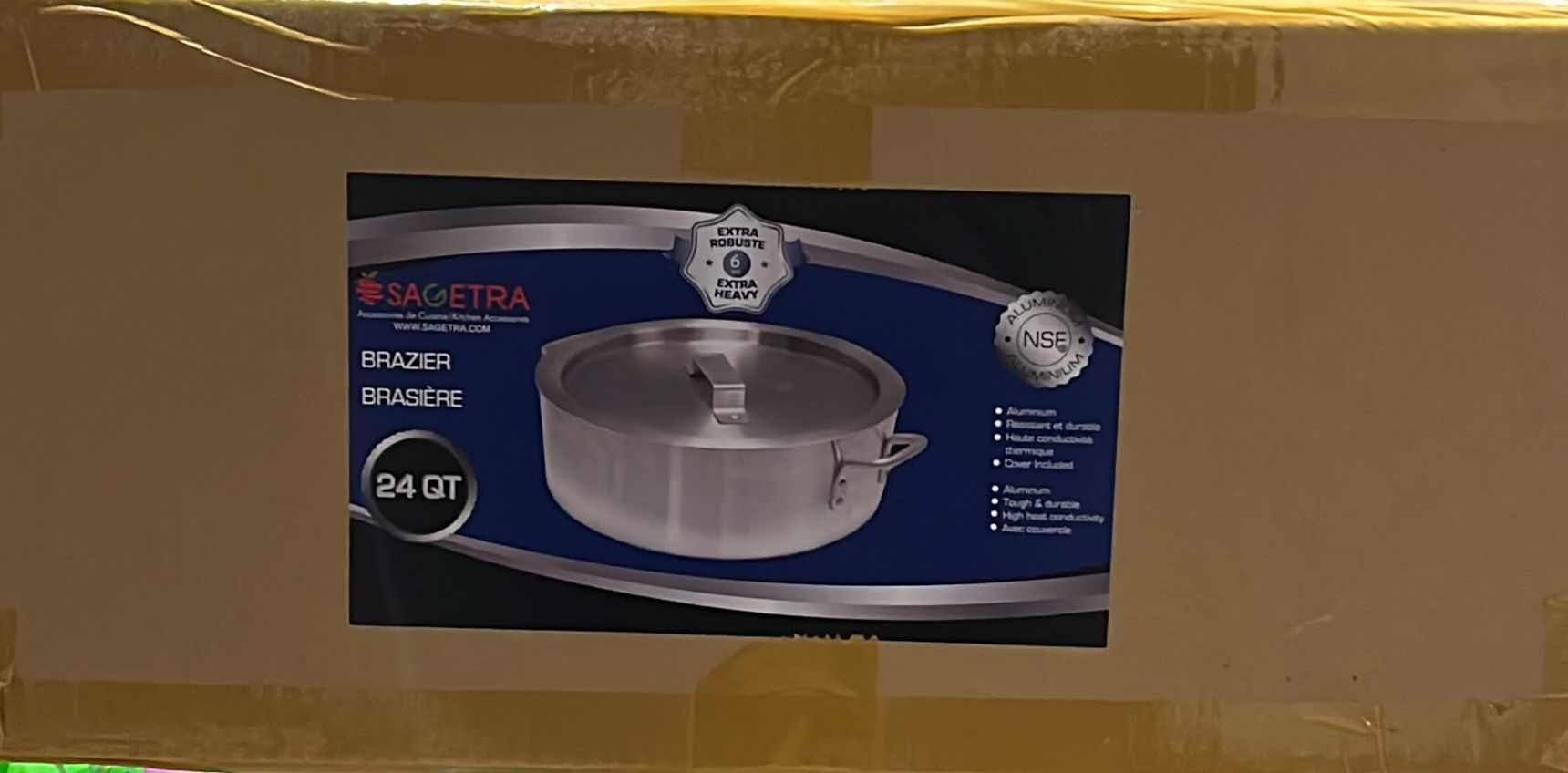 Sagetra Aluminum Stock Pot 22.7 L (24 qt)