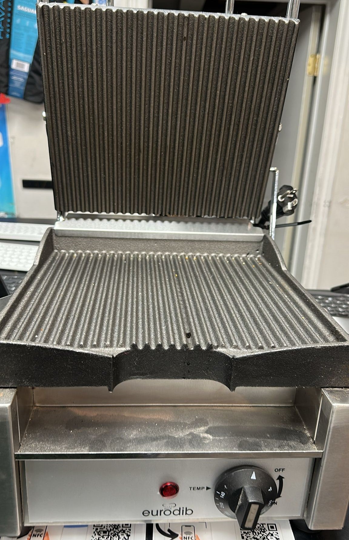 Eurodib Single-grooved Panini Grill 25.4 cm (10 in.)