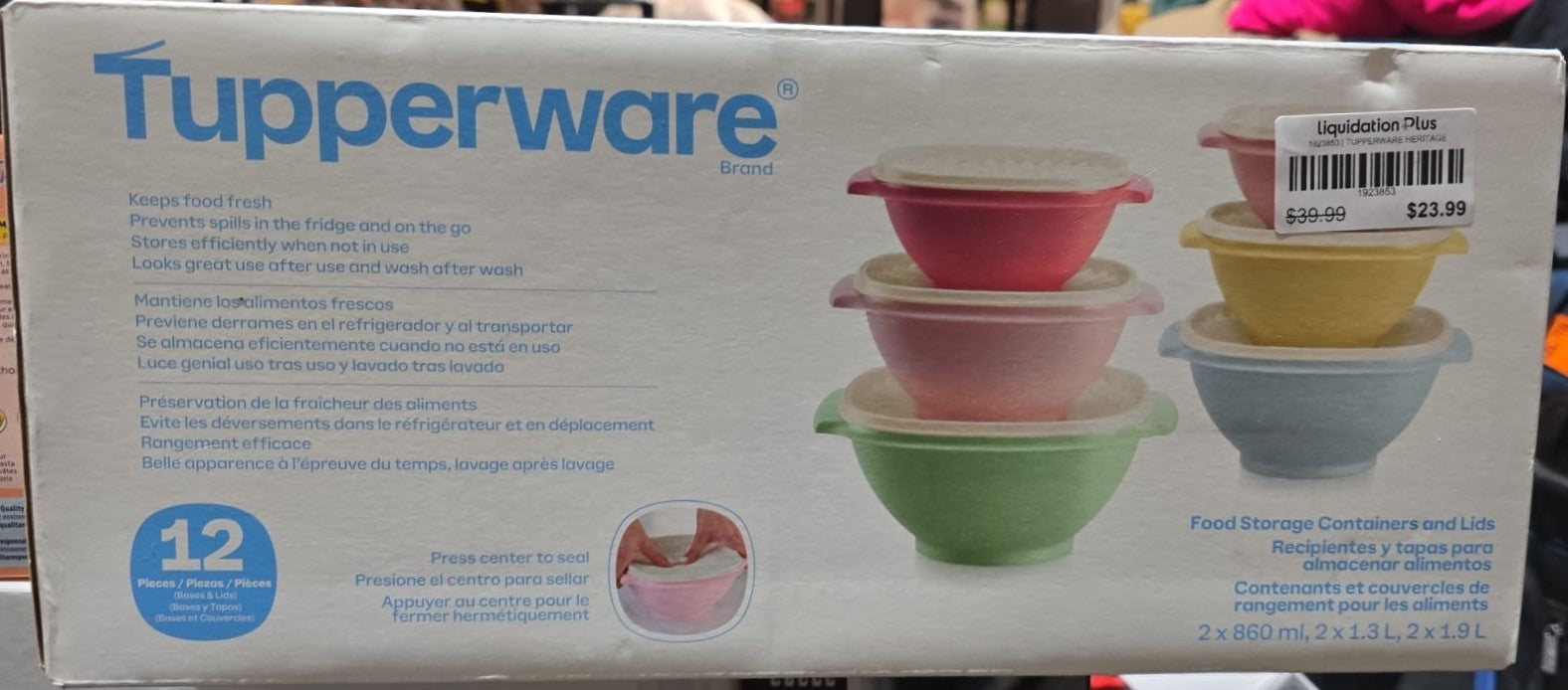 Tupperware Heritage Collection Food Storage Containers, 12-piece