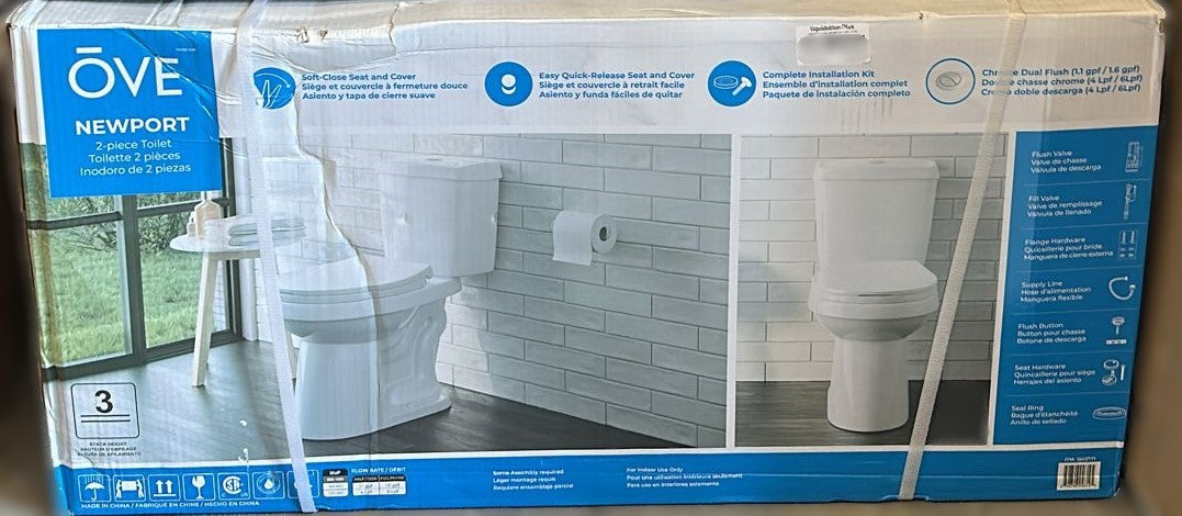 OVE TWO PIECE ELONGATED DUAL FLUSH TOILET