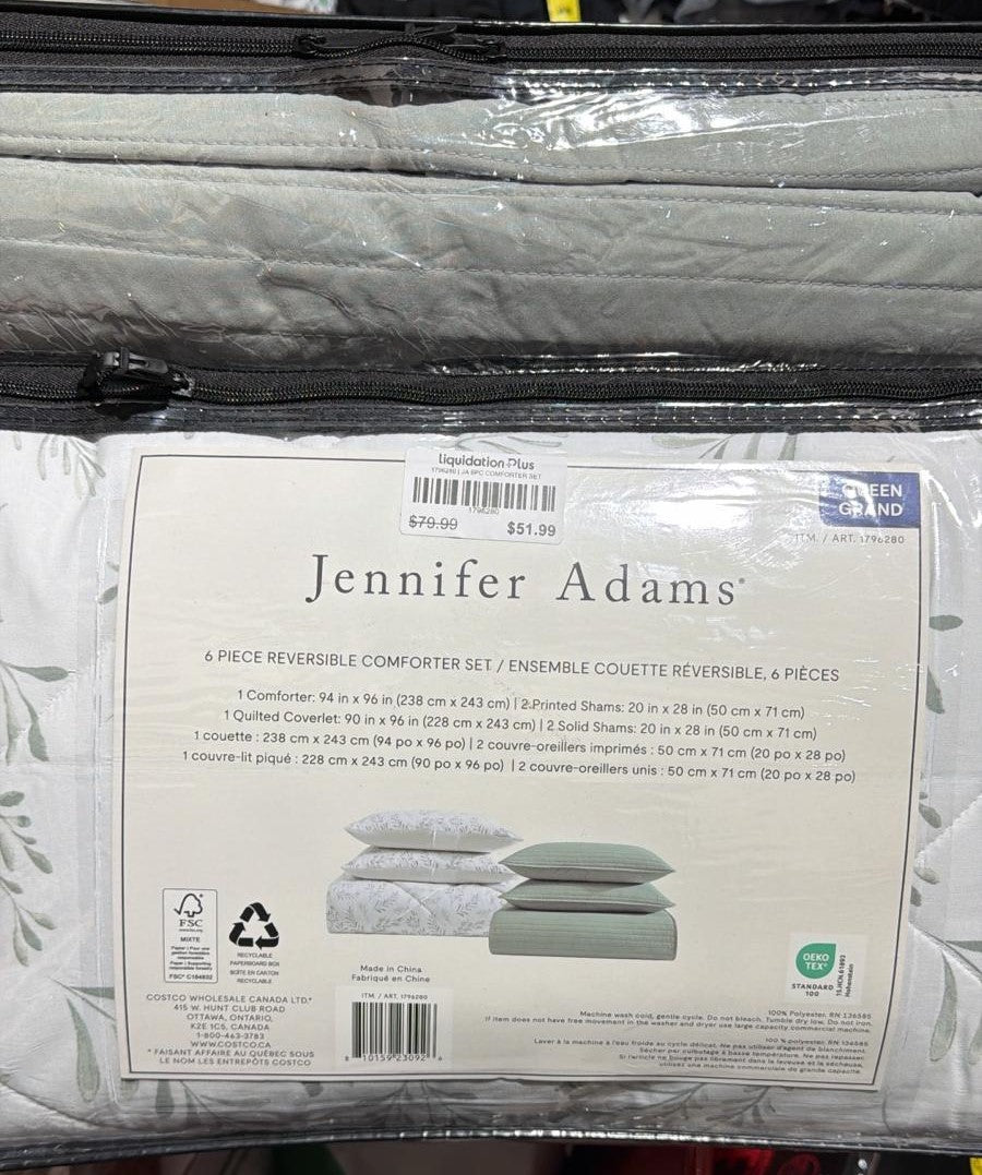 Jennifer Adams Reversible Queen Comforter 6-Piece Set