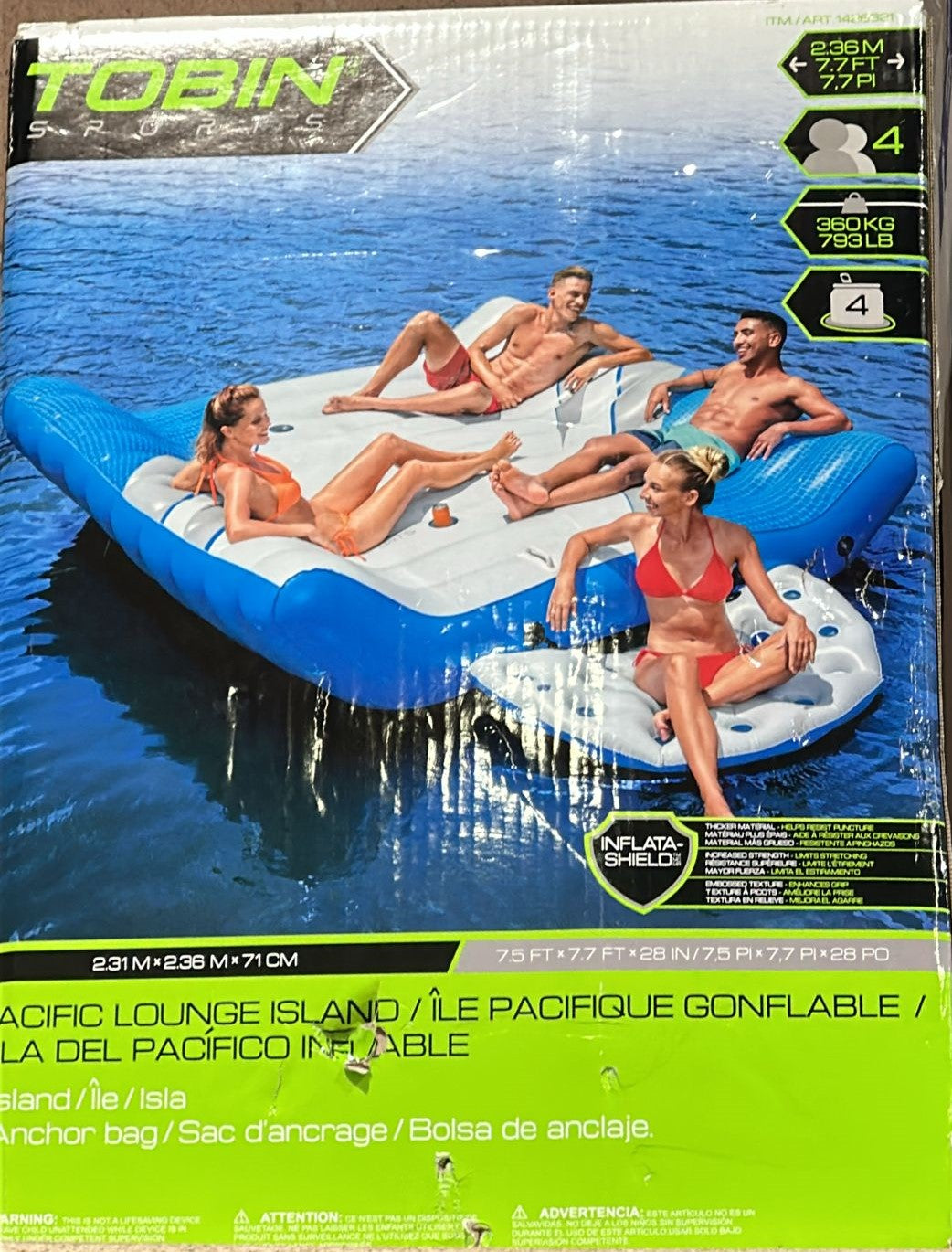 BESTWAY PACIFIC LOUNGE ISLAND 2 36m x 2 31 m