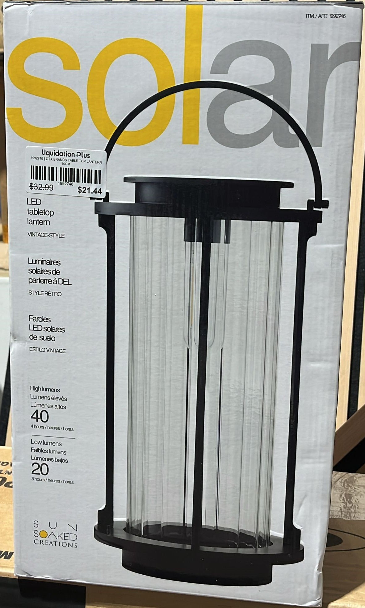 GTX BRANDS TABLE TOP LANTERN 40CM