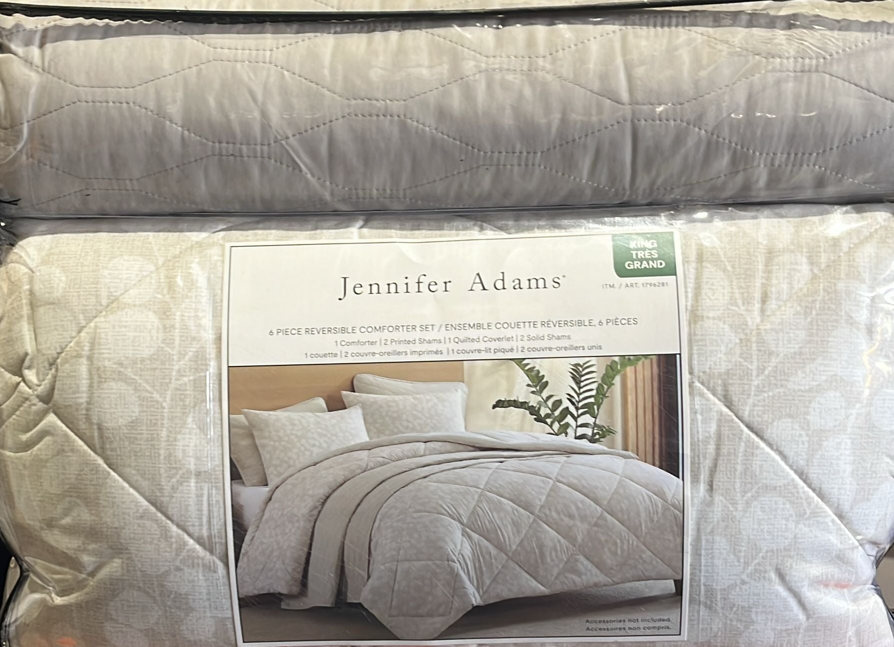 JENNIFER ADAMS COMFORTER SET KING 6 pcs