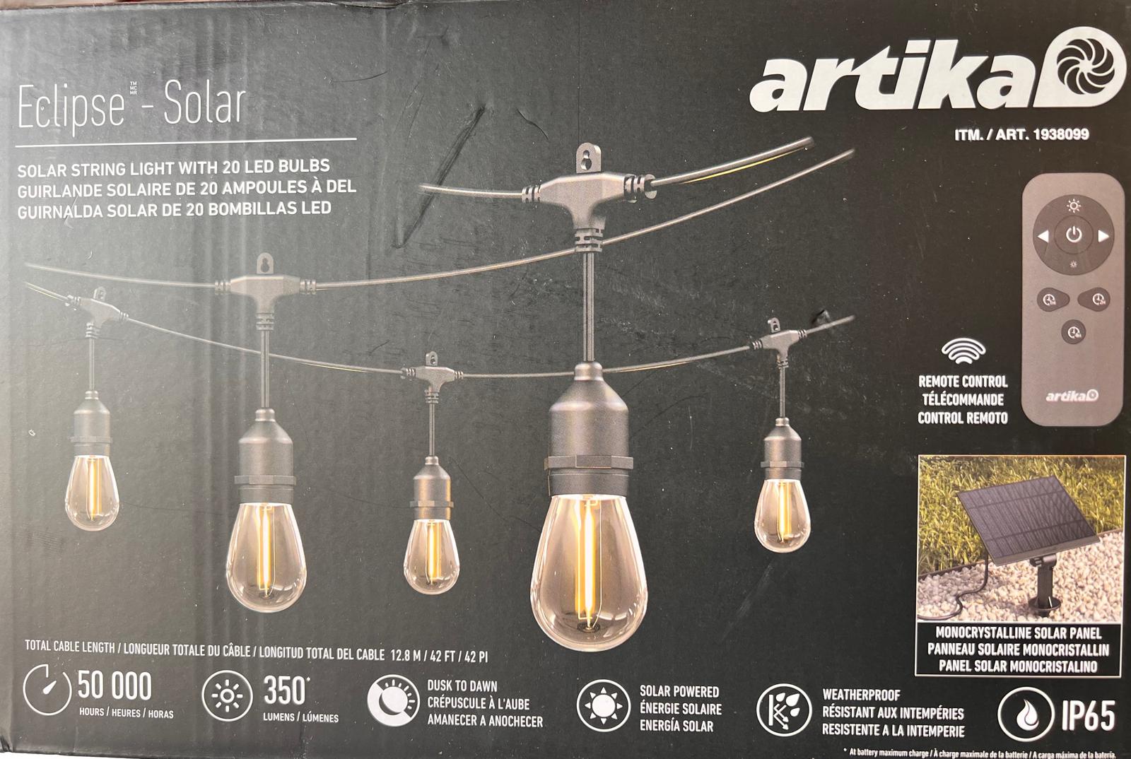 Artika Eclipse Solar String Light with Remote