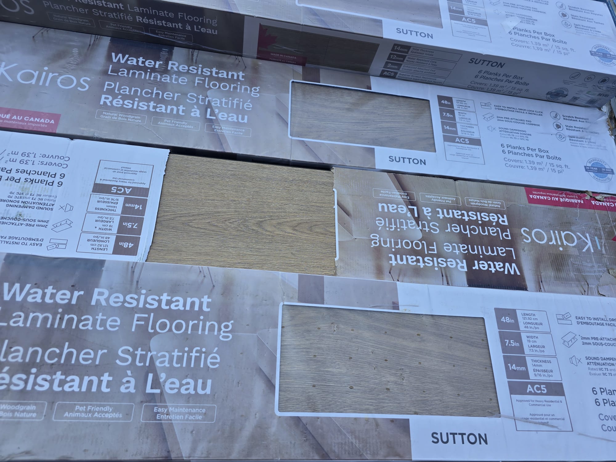 Kairos 19 cm (7.5 in.) Water Resistant Laminate Flooring (Sutton)