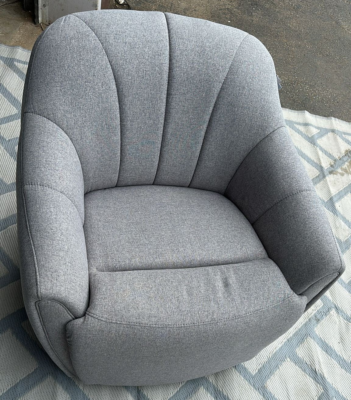 Fiona Fabric Swivel Chair with Power Footrest