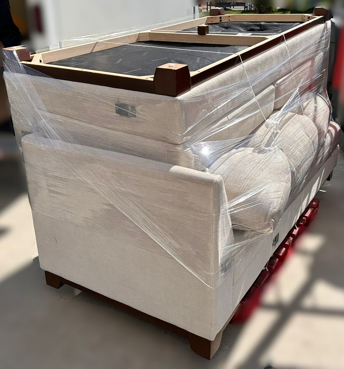 THOMASVILLE 3PC FABRIC SECTIONAL 3 BOXES