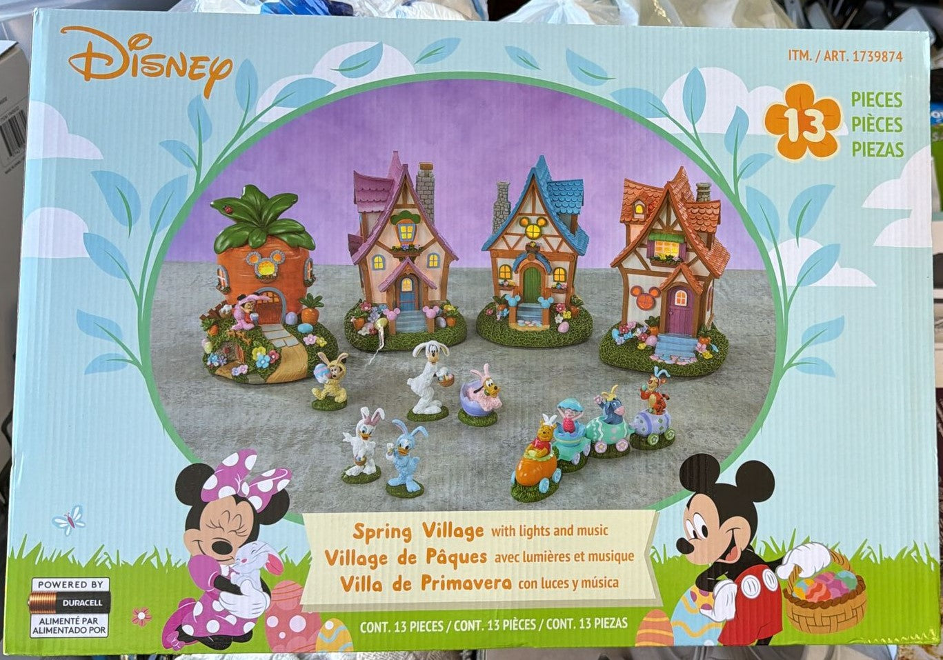 Disney Spring Village with lights and music
