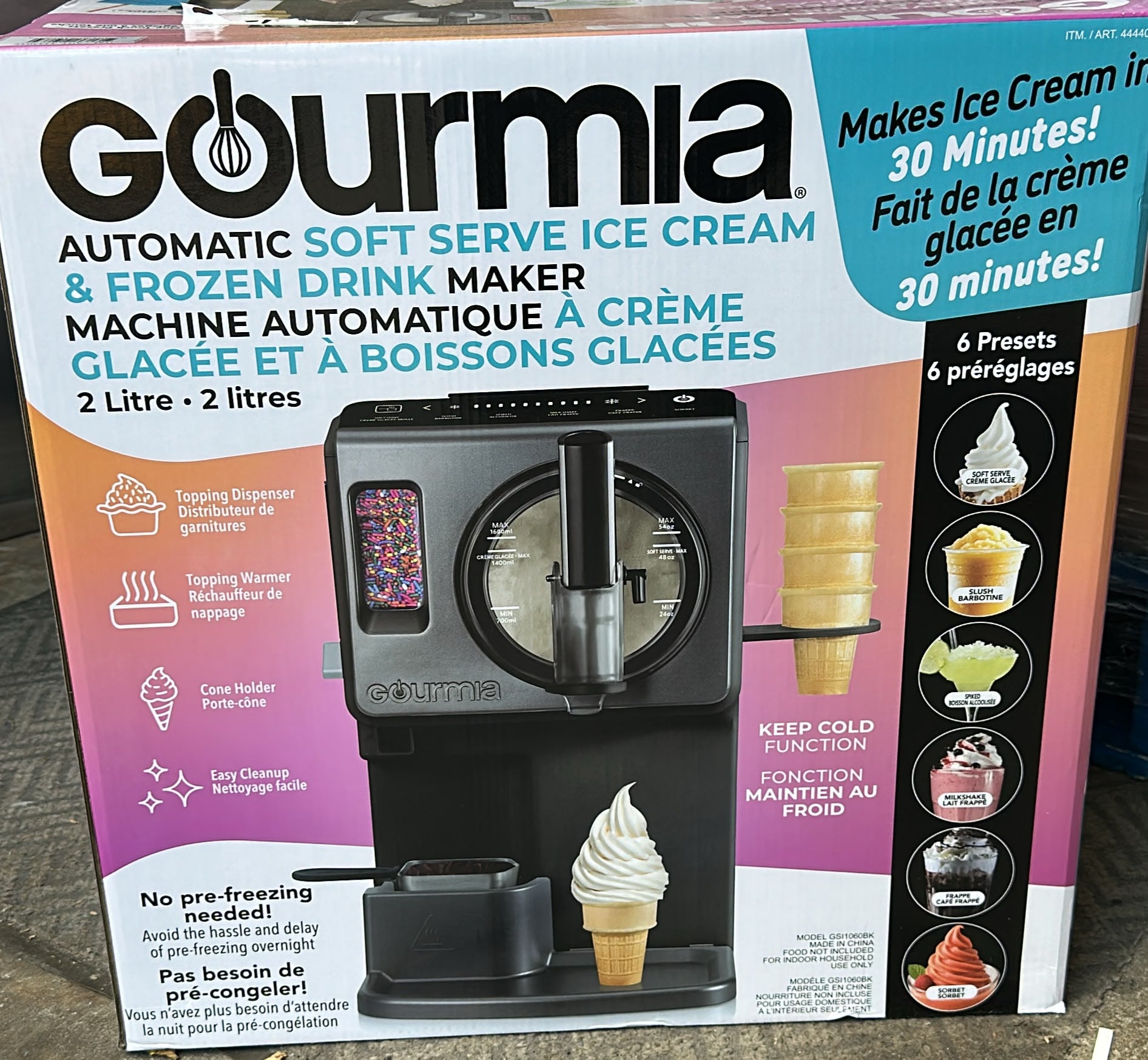 Gourmia Soft Serve Ice Cream and Frozen Drink Maker