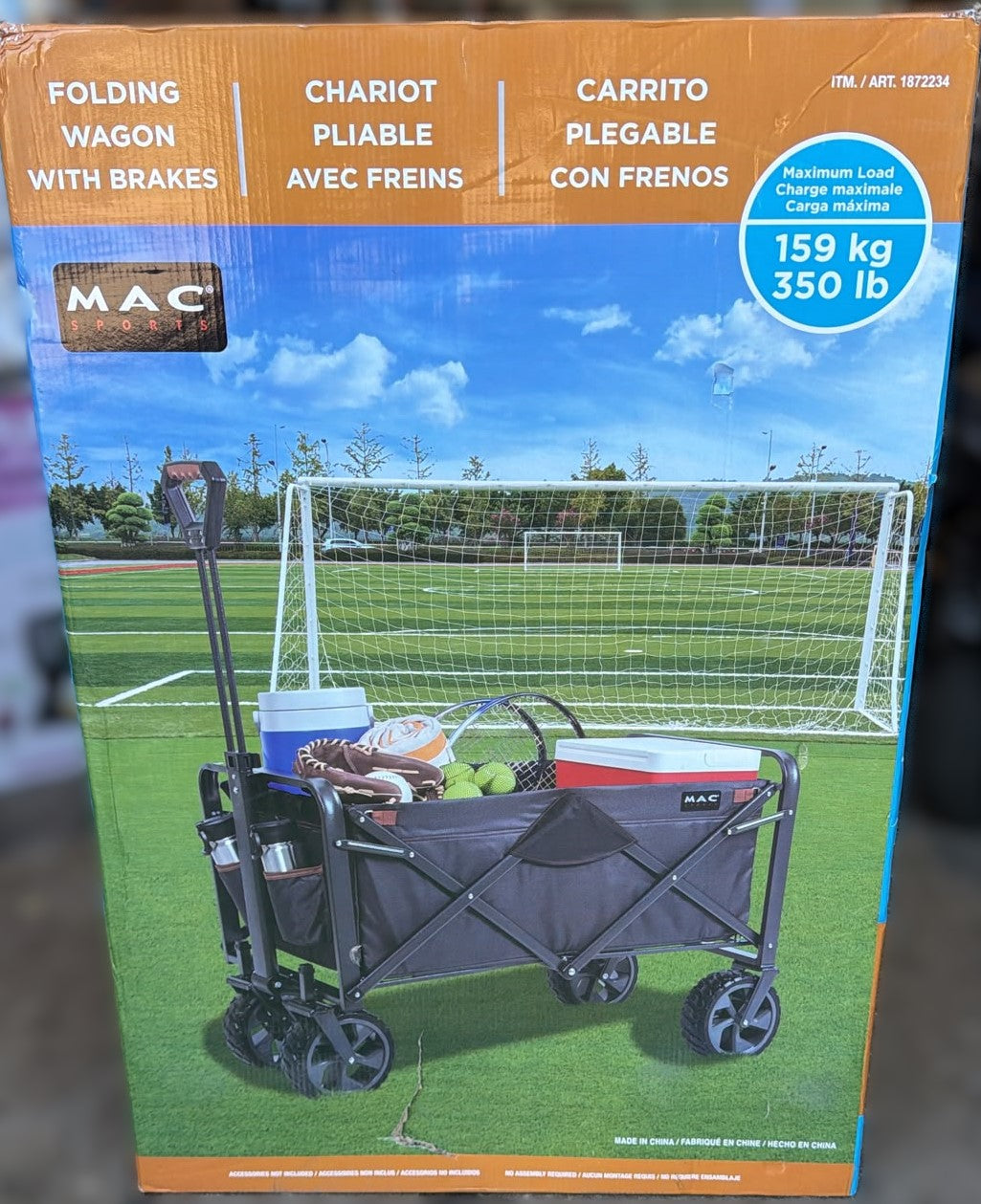 Mac Sports Folding Wagon with Brakes