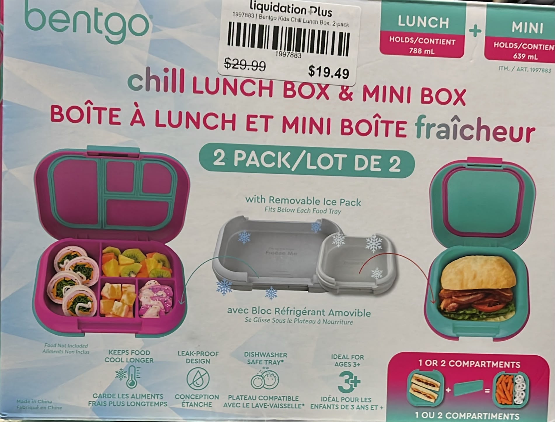 Bentgo Kids Chill Lunch Box, 2-pack