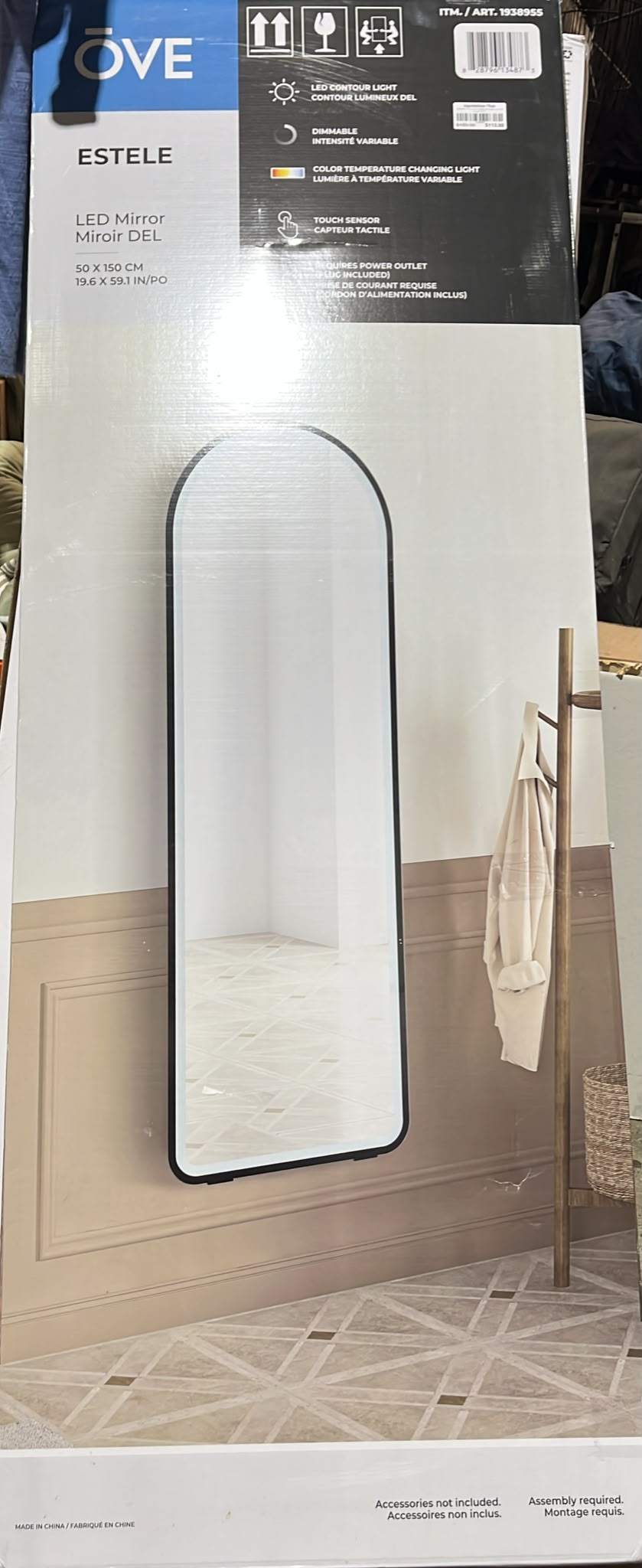 Ove Decors Estele Dimmable LED Full Length Mirror