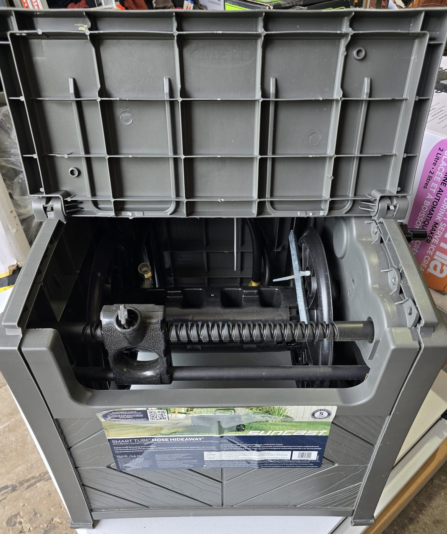 Suncast Smart Tube Hose Hideaway with Brass Connections