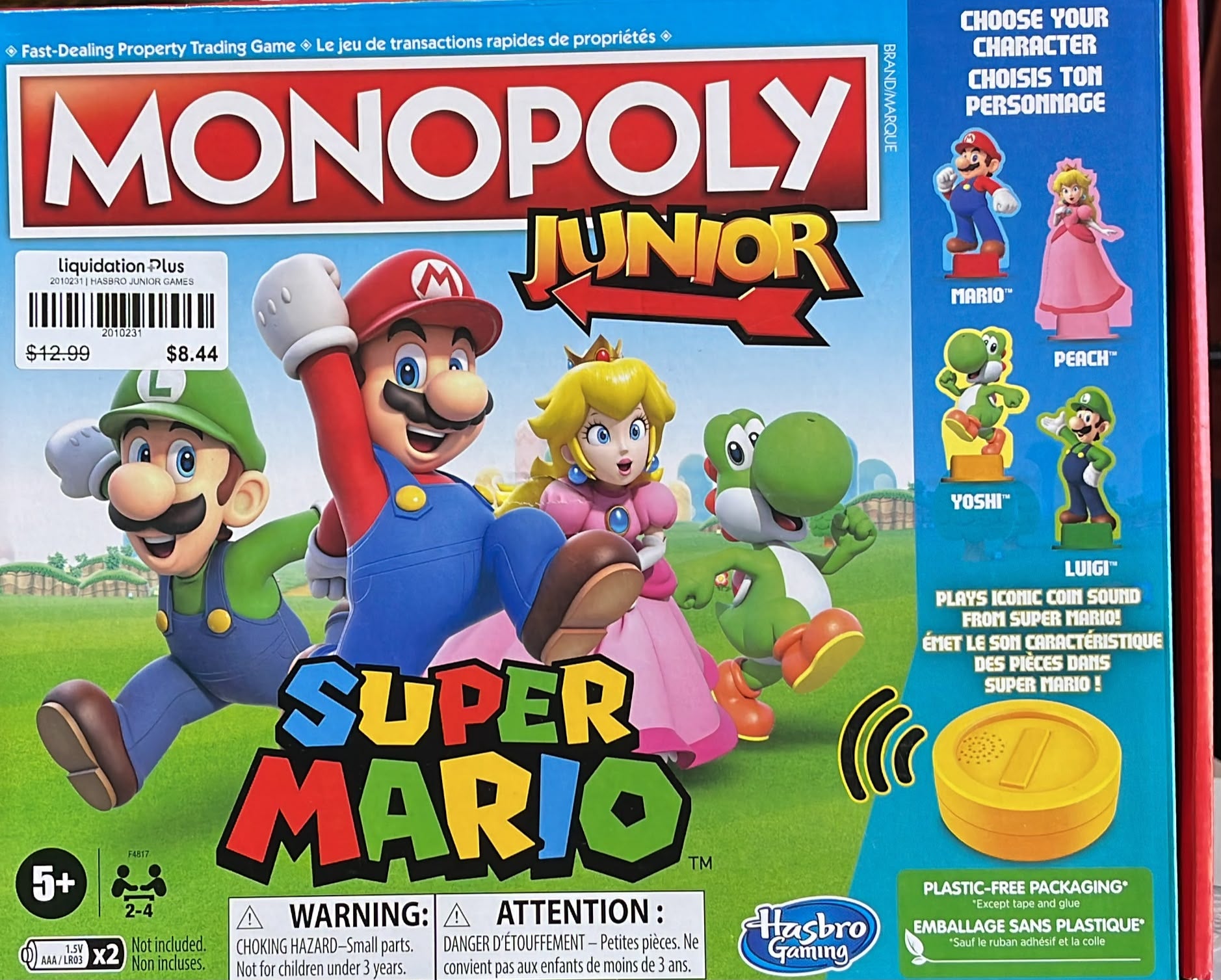 HASBRO JUNIOR BOARD GAMES MONOPOLY ASSORTMENT