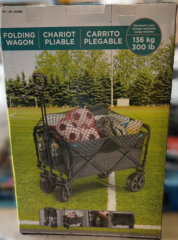 Mac Sports XL Folding Wagon with Cargo Net