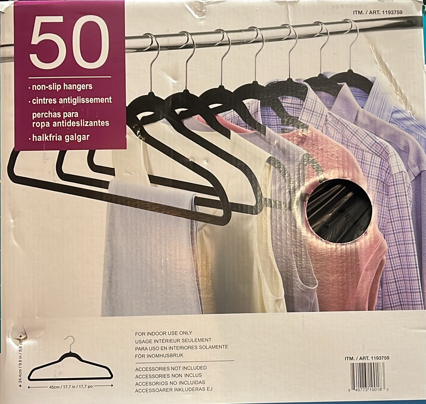 50 Non-Slip Hangers