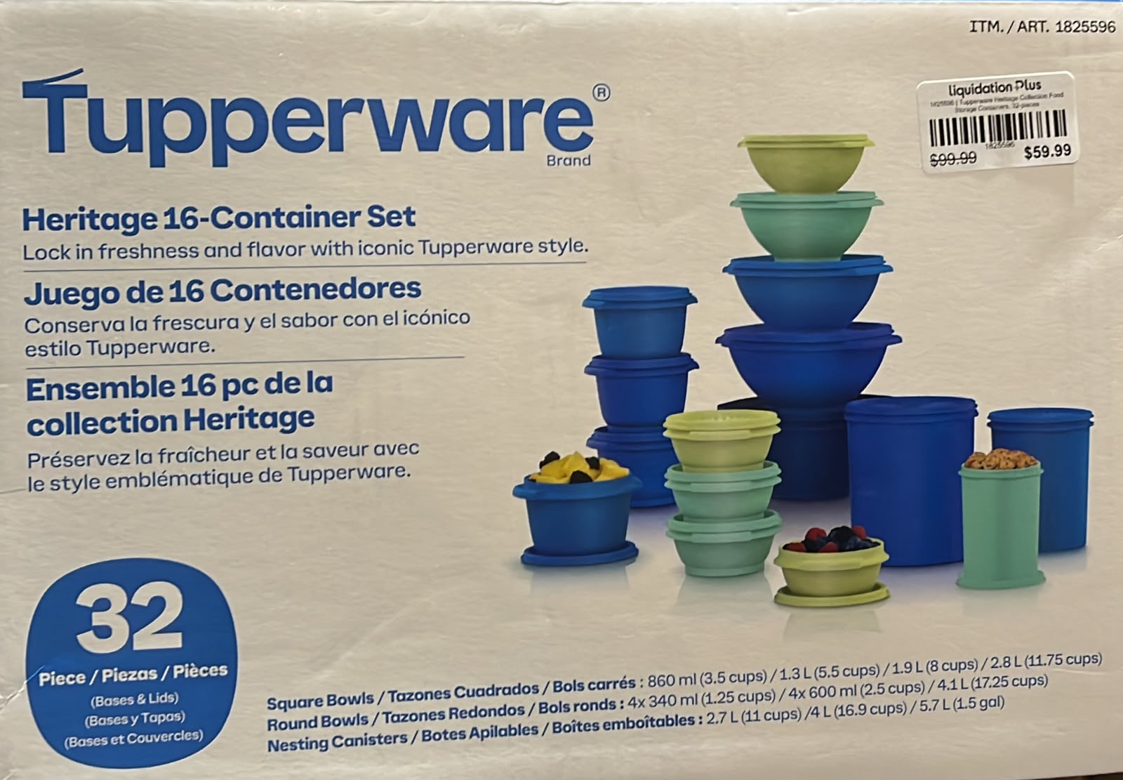 Tupperware Heritage Collection 32-piece Food Storage Container Set