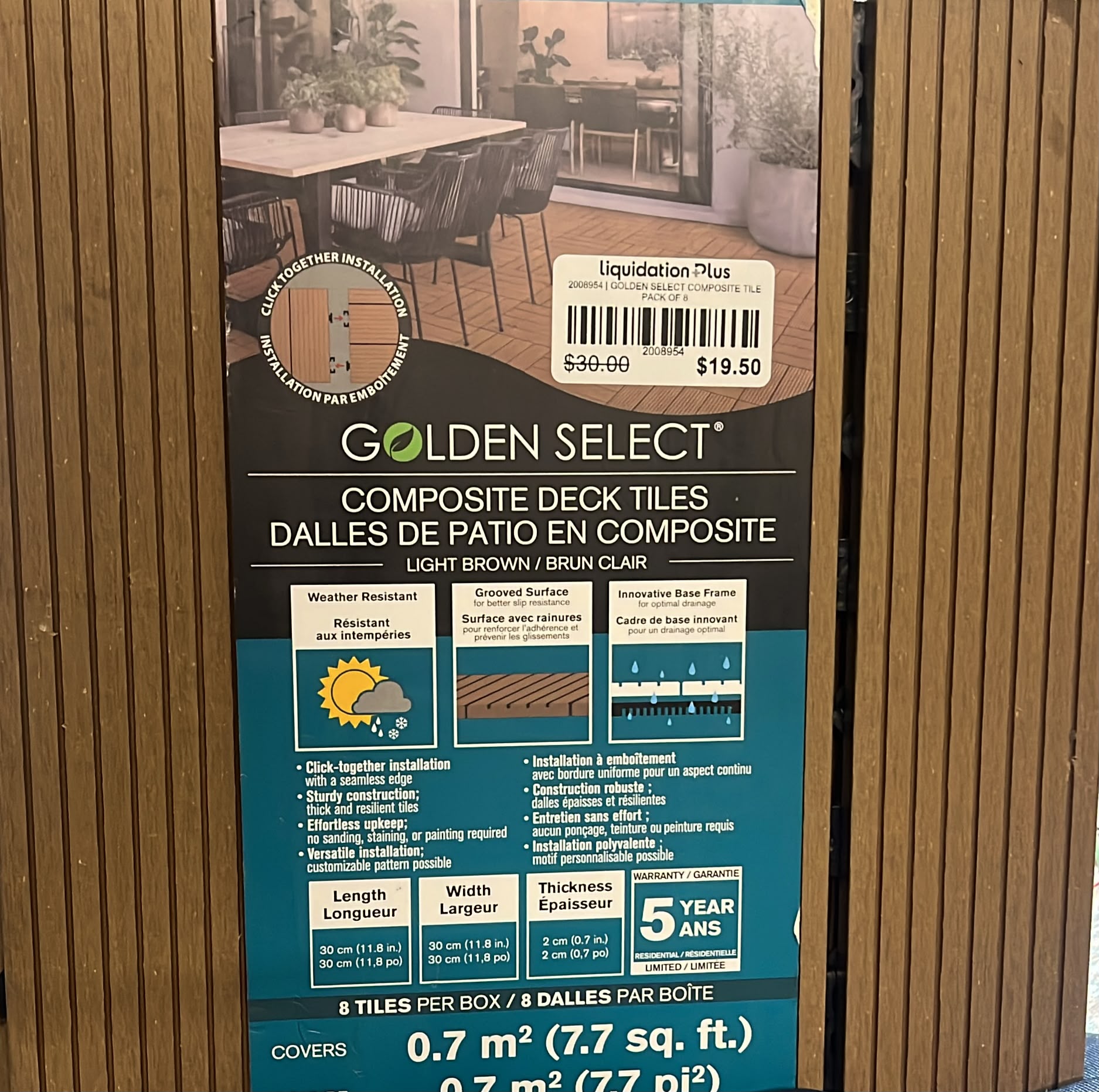 GOLDEN SELECT COMPOSITE TILE PACK OF 8
