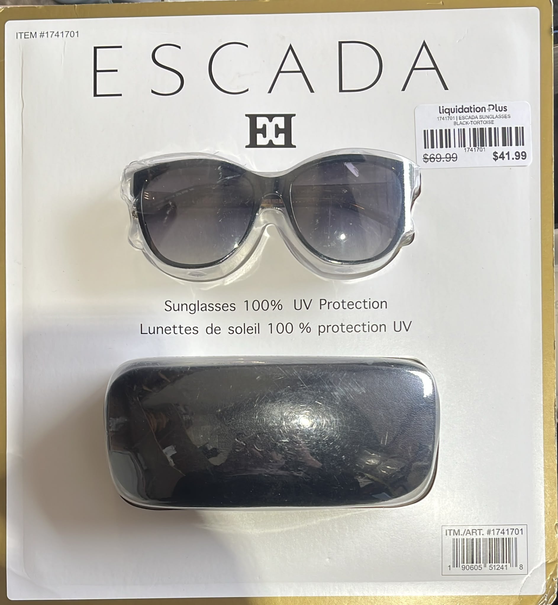 ESCADA SUNGLASSES BLACK-TORTOISE