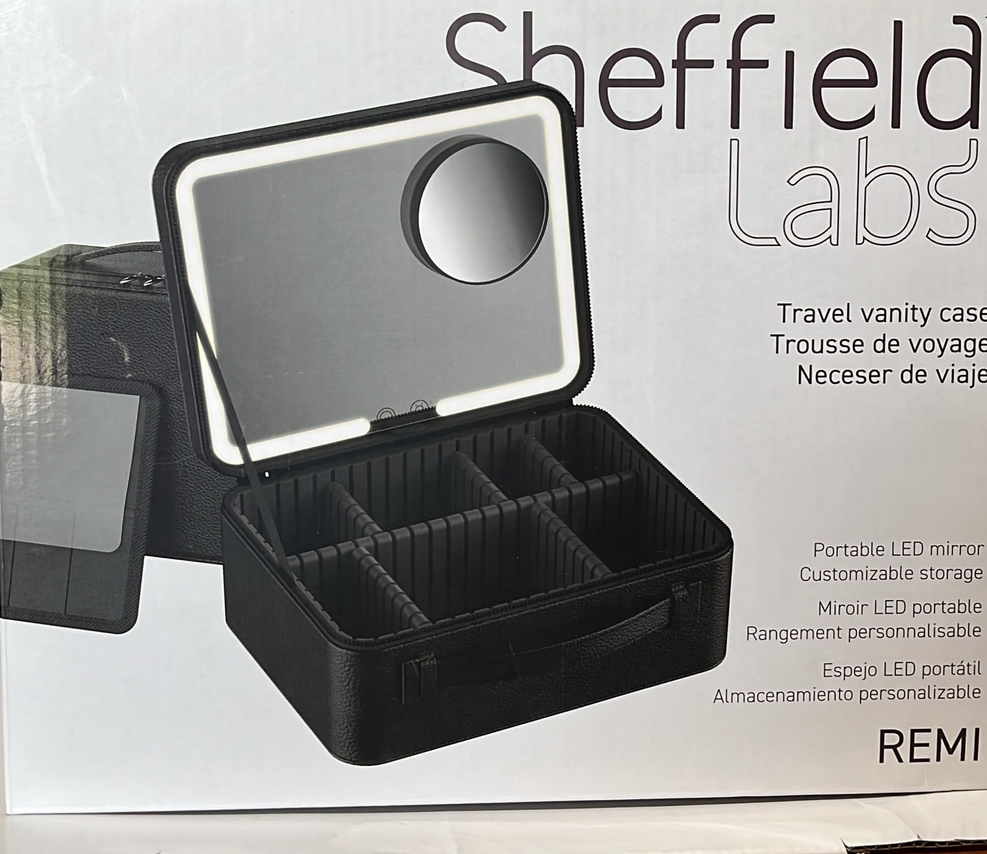SHEFFIELD LABS TRAVEL VANITY CASE WITH LED MIRROR