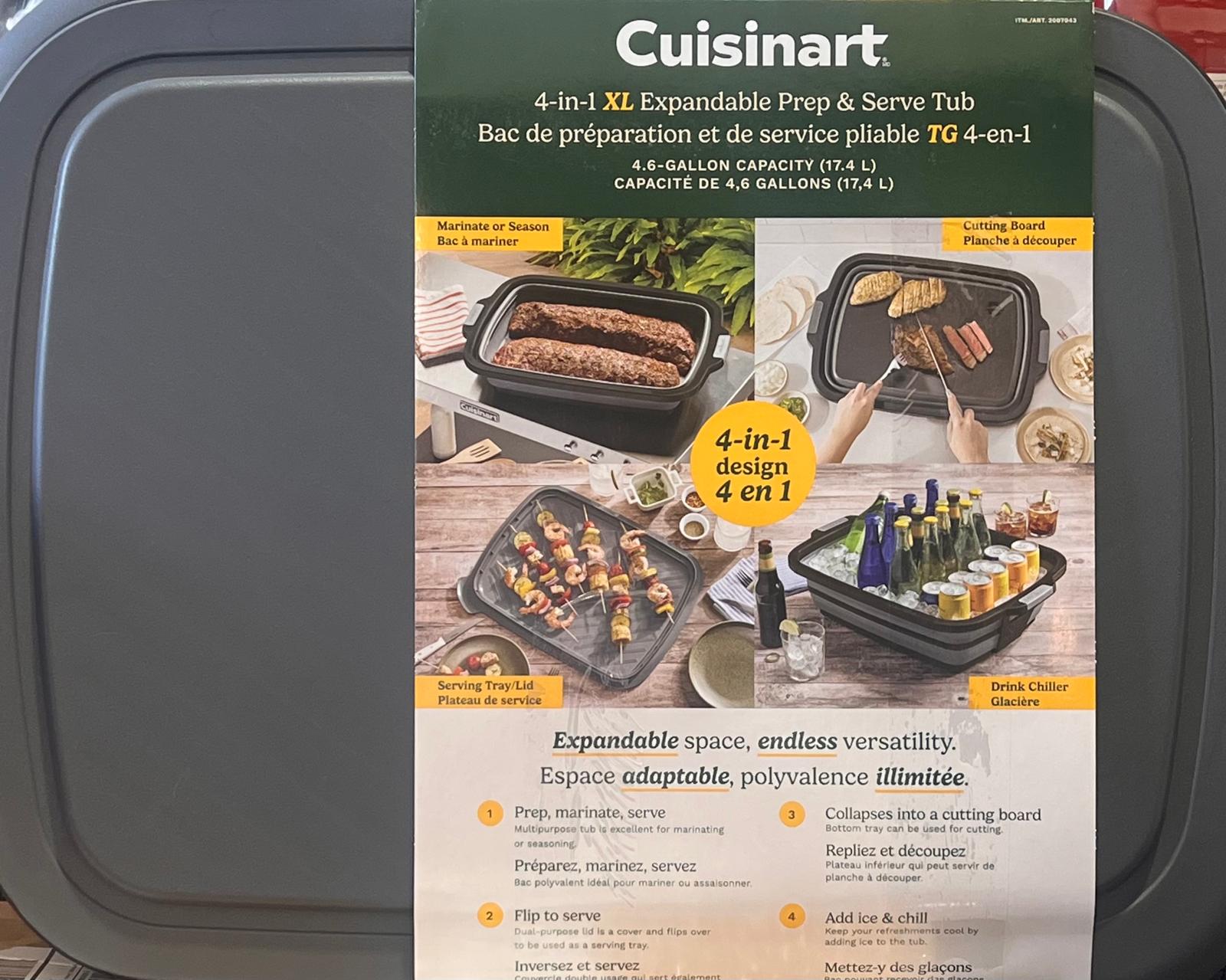 Cuisinart 4-in-1 XL Expandable Prep and Serve Tub