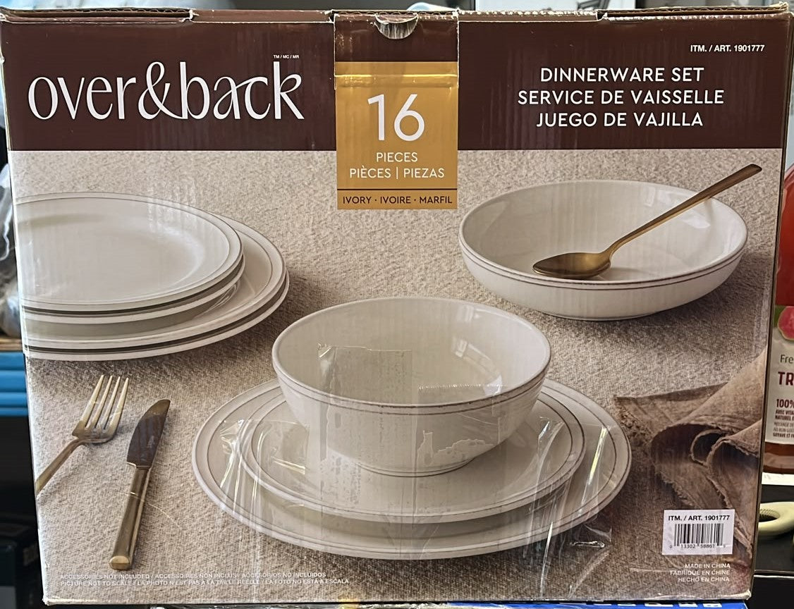 over&back Lake Como 16-piece Dinnerware Set