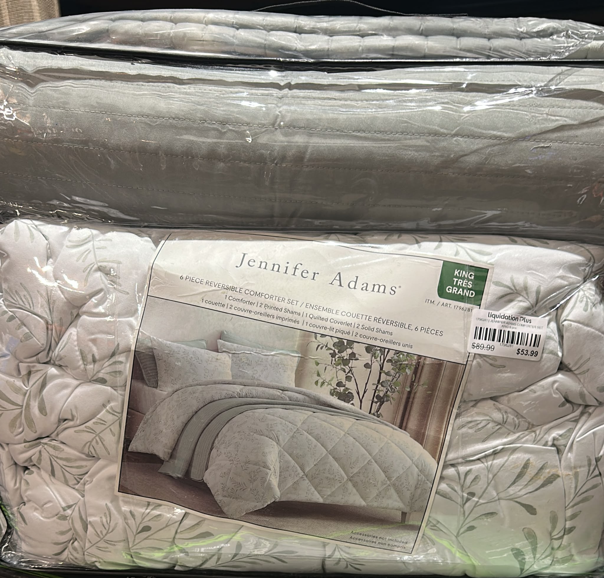 JENNIFER ADAMS COMFORTER SET KING 6 pcs