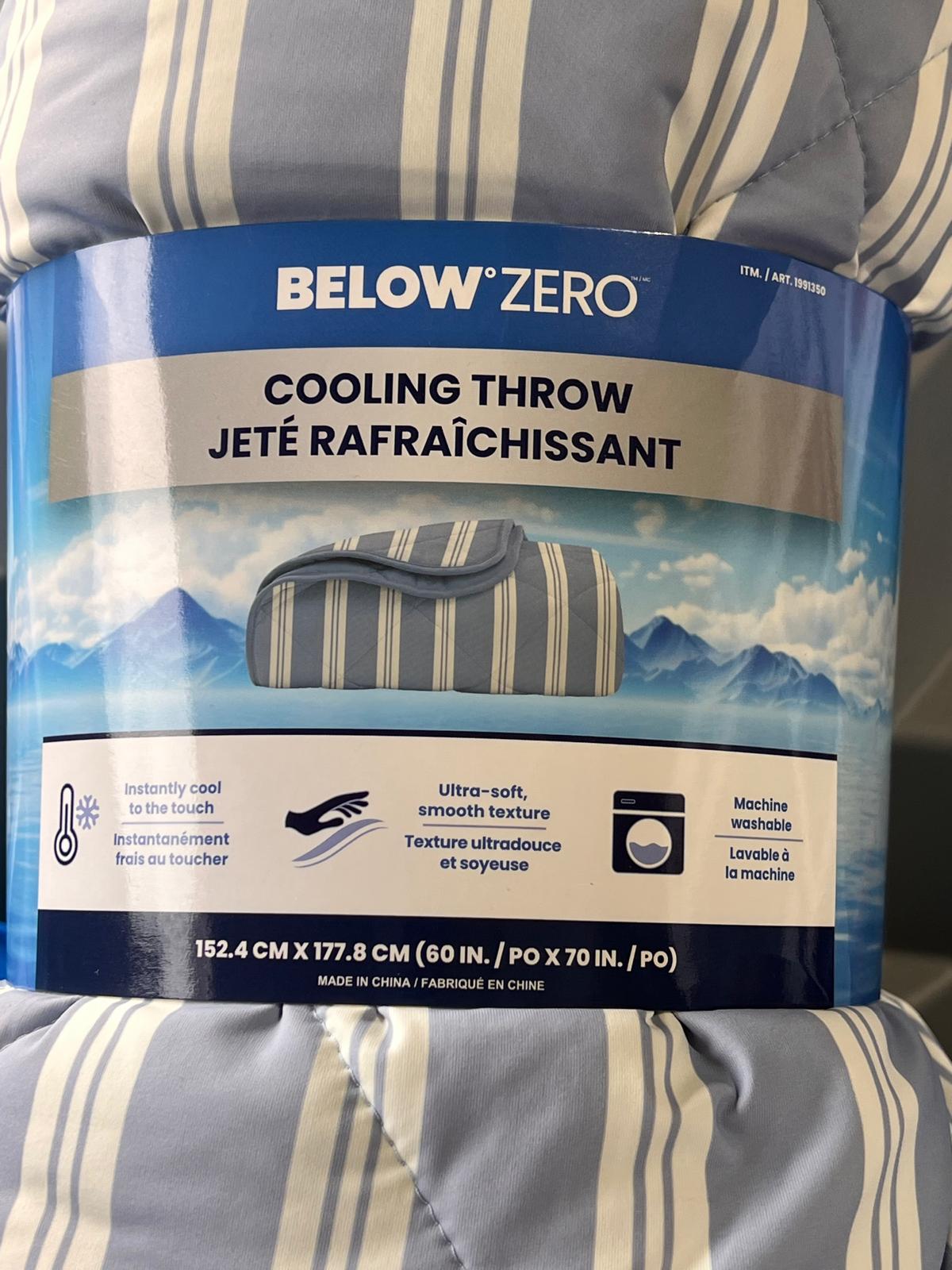 Below Zero Cooling Throw Blanket
