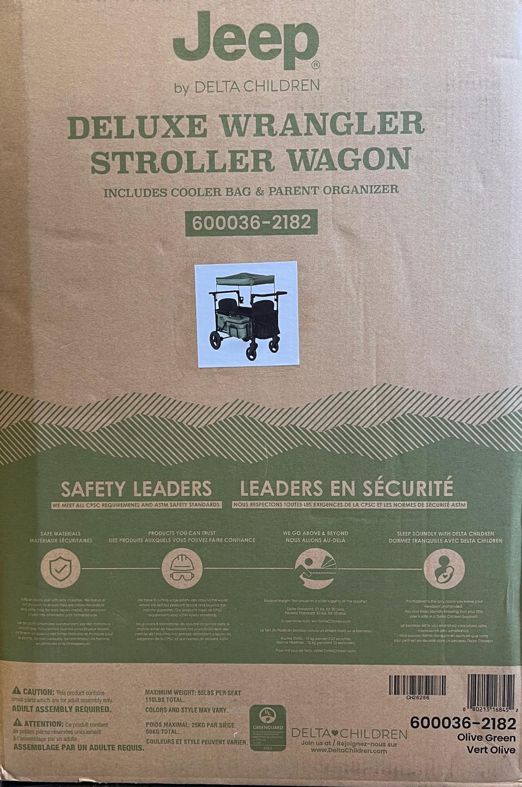 Jeep Wrangler Deluxe Stroller Wagon with Cooler Bag