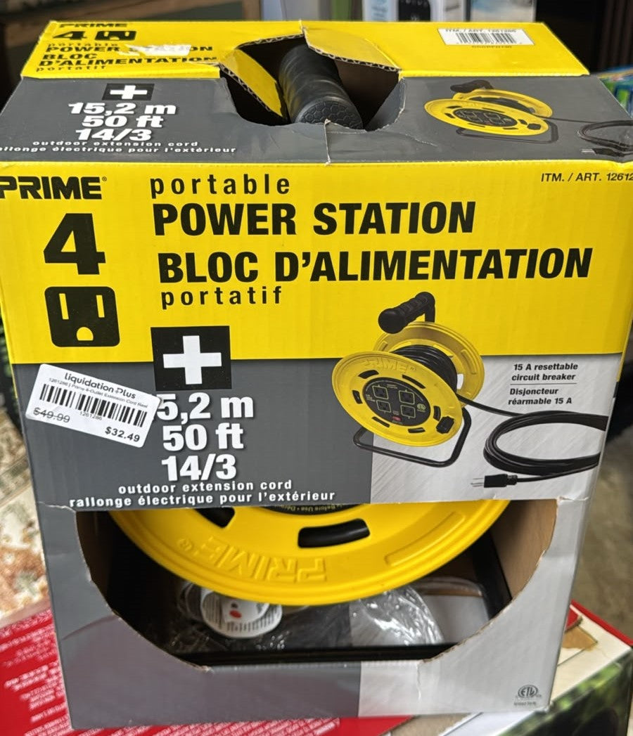 Prime 4-Outlet Extension Cord Reel
