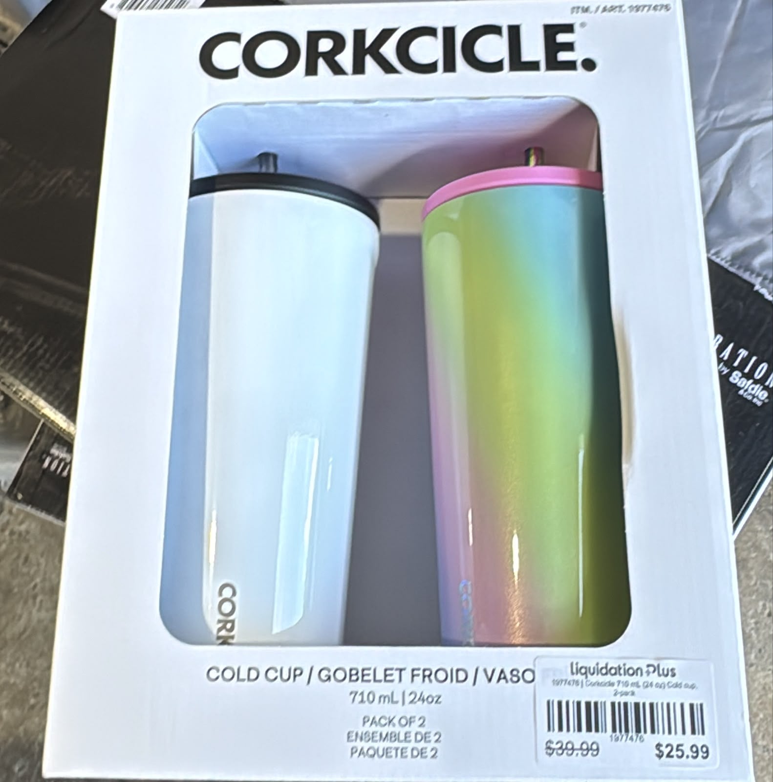 Corkcicle 710 mL (24 oz) Cold cup, 2-pack