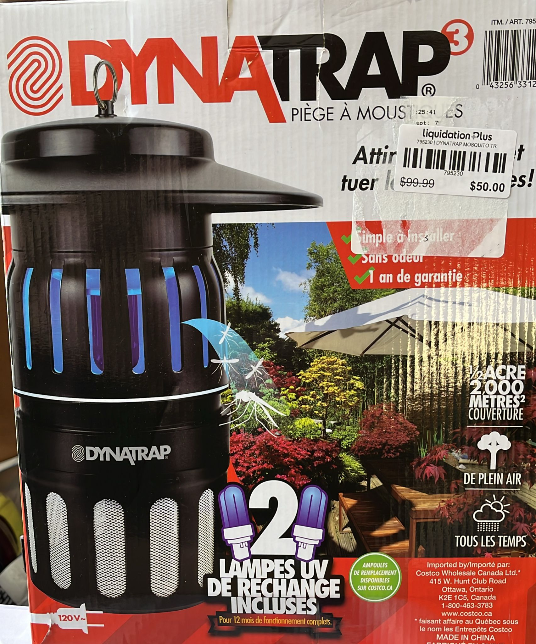 DYNATRAP MOSQUITO TRAP INDOOR OUTDOOR